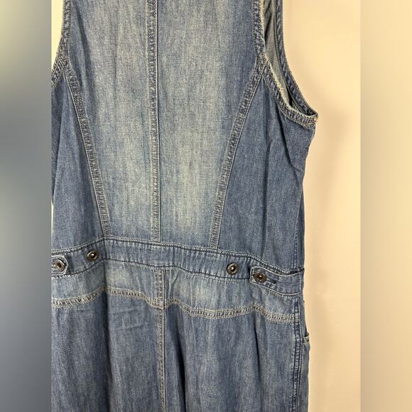 Free People Vintage Denim Button Down Maxi Dress Size 4 EUC Rare Style - Picture 3 of 9